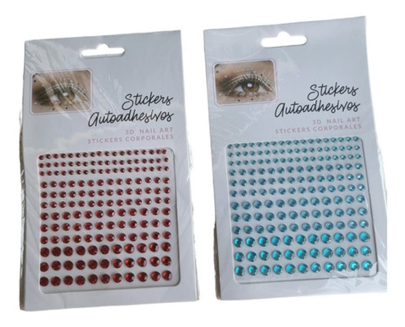 Strass Gemas Autoadhesivas Para El Cuerpo Pecho Cara X 10uni 1