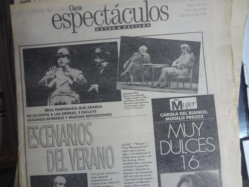 Clarin Espectaculos 1993 Antonio Gasalla Carola Del Bianco 0