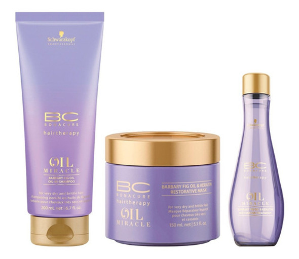 Kit Argan Oil Miracle Schwarzkopf Shampoo + Mascara + Serum 0