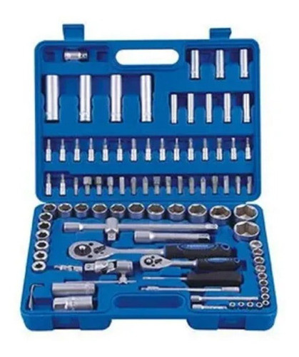 Juego De Dados Tubos 94pcs Encastre ½ Y ¼ Foreman 0