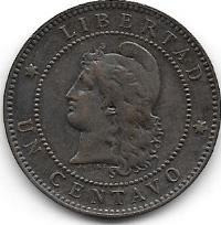 Moneda Argentina De Cobre 1 Centavo Año 1885 Excelente- 1
