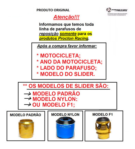 Parafuso Aço Inox Para Slider Procton Racing (unidade) 1