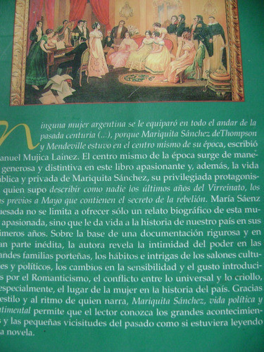 Mariquita Sanchez. María Saénz Quesada. 1