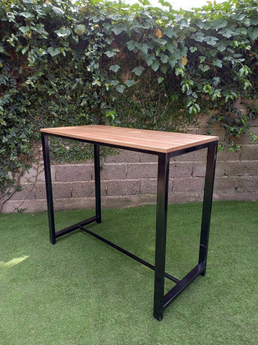 Barra Desayunadora Hierro Y Madera Estilo Industrial 1