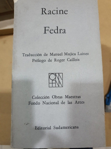 Libro:racine Fedra - Edicion 1972- Trad-manuel M.lainez 0