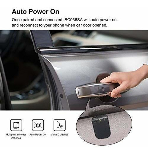 Sunitec Kit Manos Libres Bluetooth Para Teléfono Móvil Para 1