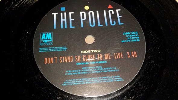Police Don't Stand So Close To Me 86 Uk Tapa Blanca Simple 0