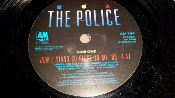 Police Don't Stand So Close To Me 86 Uk Tapa Blanca Simple 1