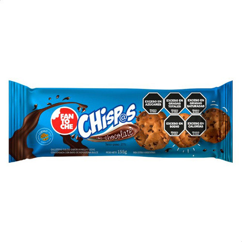 Galletitas Fantoche Chispas De Chocolate Tubo - Pack X3 1
