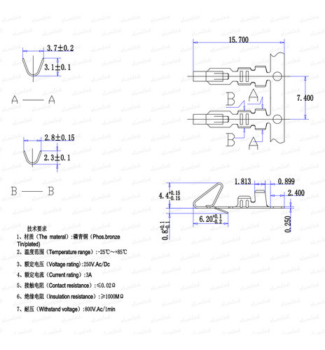 150 Terminales 5a 250v Para Conectores Housing Molex Kk Phu 1
