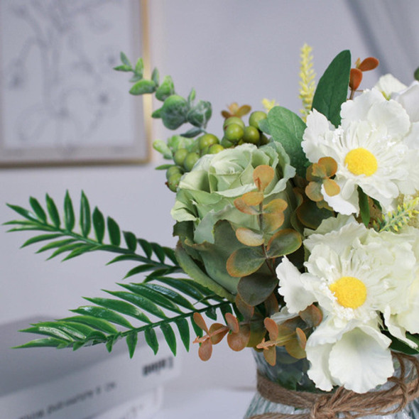 Wakisaki Flores Artificiales Imitación Florero, Centros Seda 1