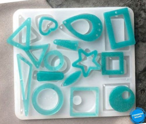 Molde De Silicona Dijes Aros Artesanías Resina 0