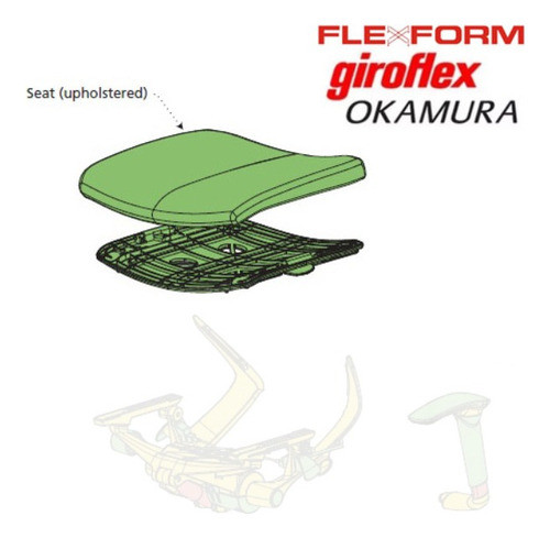 Assento Cadeira Cp Baron - Okamura/ Giroflex/ Flexform 1