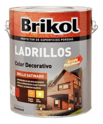 Brikol Ladrillos Recubrimiento Satinado X 1lt + Rodillo Nº 8 0