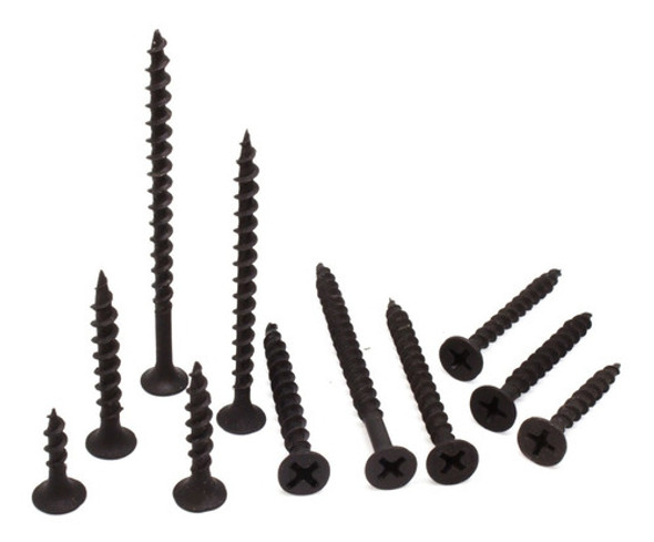Tornillo Autoperforante Drywall Madera 8x3 Negro X 1000u 0