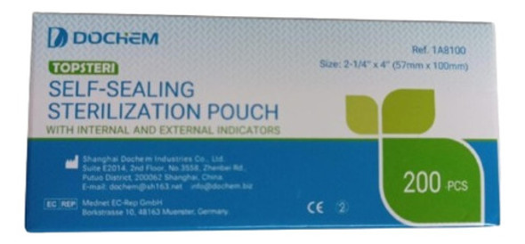 Dochem Pouch Esteril 5.7x100 200u Odontologia 0 Dochem Pouch Esteril 5.7x100 200u Odontologia 0