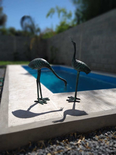Garza Modelo Ibicuy Comiendo Adorno Para Parques Jardines 1