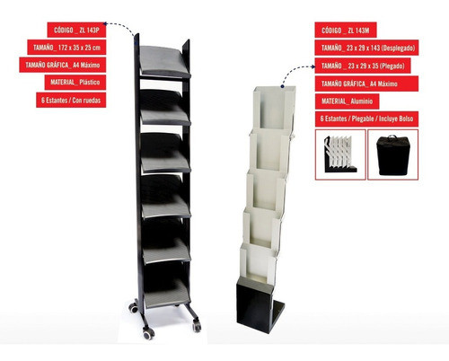 Porta Folleto A4 En Aluminio Y Vidrio 1
