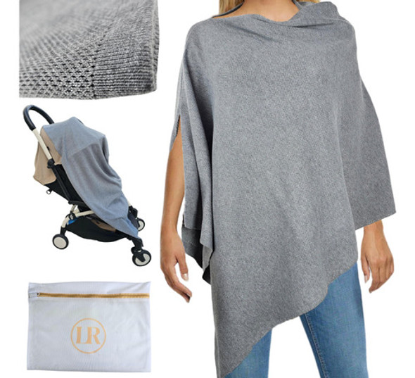 Capa De Enfermagem Little Rou Peekaboo Knit Organic Cotton G 0