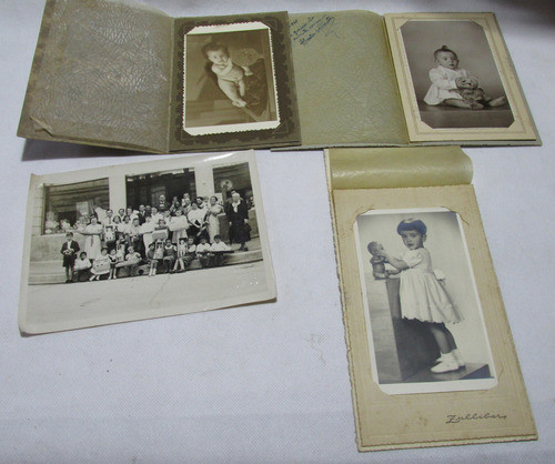 Lote X 4 Fotografias De Bebe Y Niños Con Juguetes 0