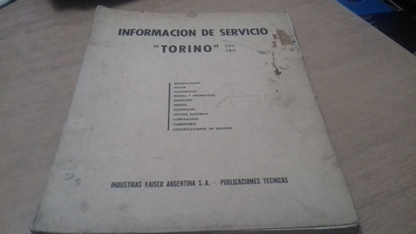 Informacion De Servicio-  Torino 300 Y 380 0
