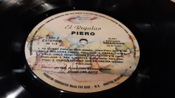 Piero El Regalao Lp Vinilo Muy Buen Estado Argentina 1985 1