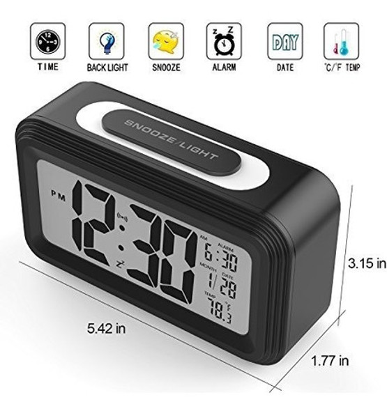 [versión De Actualización] Reloj Despertador Con Batería, Ga 1