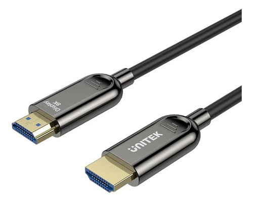Cable Unitek Fibra Óptica Hdmi 2.1 8k 50m Sin Pérdida Señal 0