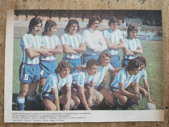 Recorte Racing Club Equipo Metropolitano 1973 Salvatierra 0