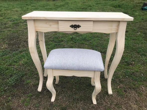 Dressoire 1 Cajón Y Banqueta Tapizada Sin Lustre, Madera 1