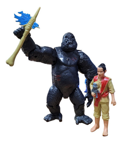Muñeco Godzilla O King Kong 15cm Articulado Luz Y Accesorios 0
