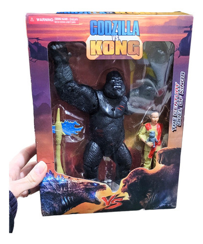 Muñeco Godzilla O King Kong 15cm Articulado Luz Y Accesorios 1