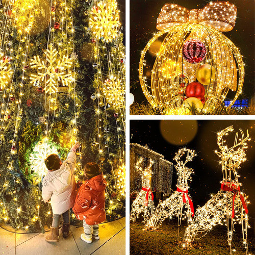 Suddus 300 Luces Led De Navidad Para Exteriores, 99 Pies Con 1