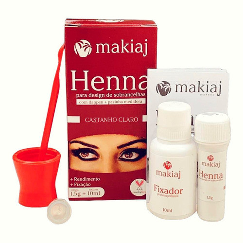 Kit 15 Henna Sobrancelha Makiaj Atacado + Brinde Dappen 1