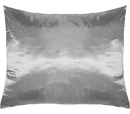 Funda De Almohada De Satén Betty Dain, Individual, Gris Piza 0