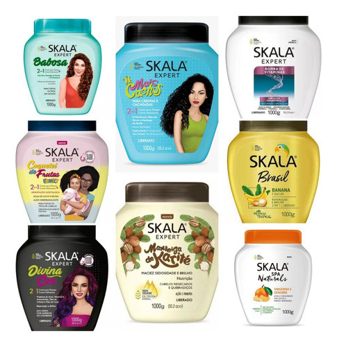 Combo 3 Cremas Skalas Pote 1 Kg A Eleccion Curly Girl Vegana 0