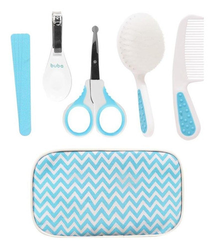 Kit Cuidados Higiene C/ Estojo Personalizado Nome Buba Azul 0