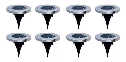 Pack X8 De Estaca Jabalina De Piso Solar Led Puraluz 0
