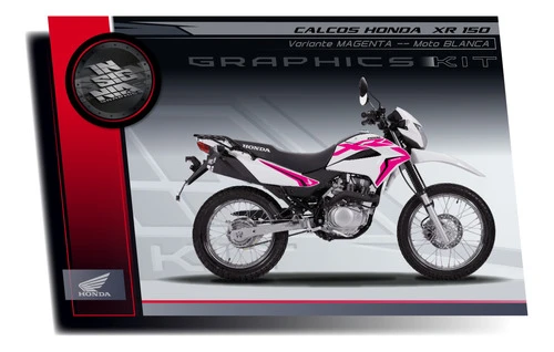Calcos Honda Xr 150 Blanco - Magenta - Insignia Calcos 0