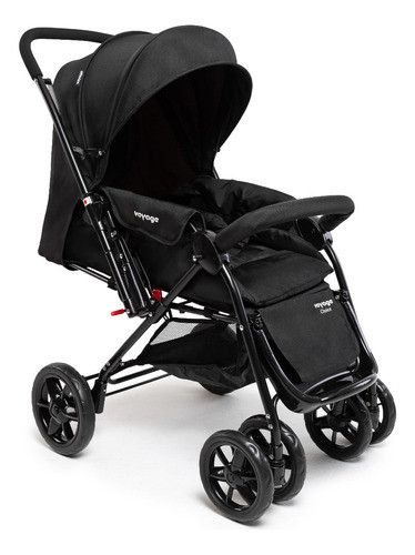 Carrinho De Bebê Passeio Tipo Berço Choice Preto Voyage 0