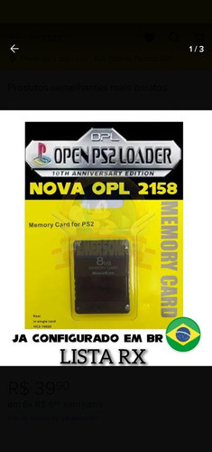Memori/card 8mb Ps2 + 64gb 49 Jogos Na Ultima Foto Z 1