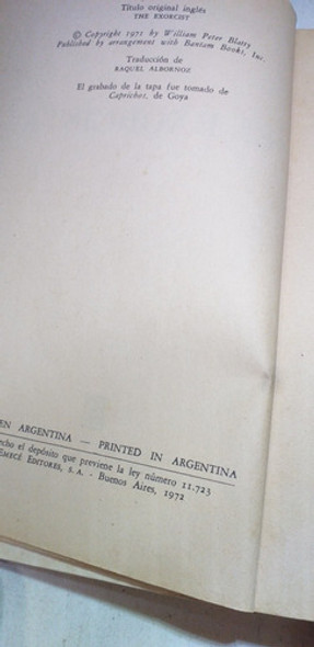 Antiguo Libro El Exorcista Grandes Novelistas 1 Antiguo Libro El Exorcista Grandes Novelistas 1