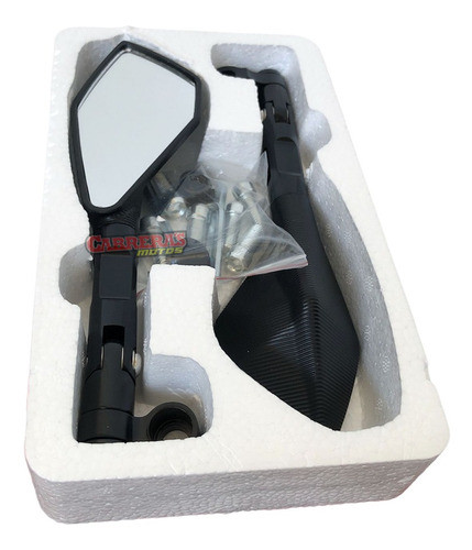 Espejo Tuning Negro Brazo Corto 0