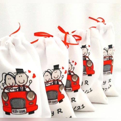 Bolsita Arroz Personalizado. Por 10 Unidades. Nuestra Boda. 0