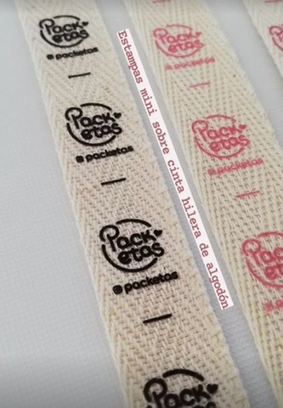 100 Etiqueta Ropa Cinta Hilera Estampada Algodón 20mm 1 100 Etiqueta Ropa Cinta Hilera Estampada Algodón 20mm 1