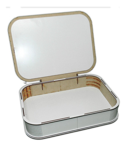 Caja C/tapa Mdf Fibroplus Blanco 26,2x34,4x6,6 Cm 1 Un 0