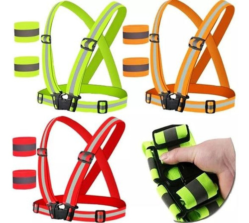 Cinta Reflectiva Chaleco Azul Moto Bici - Nany Motos 1