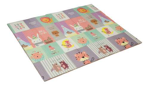Alfombra Antigolpes Bebe Acolchada Piso Reversible 200x150cm 1