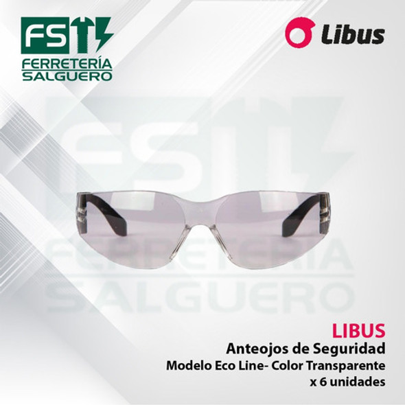 Lente Proteccion Ocular Transparente X6u Ecoline Libus Fs 1