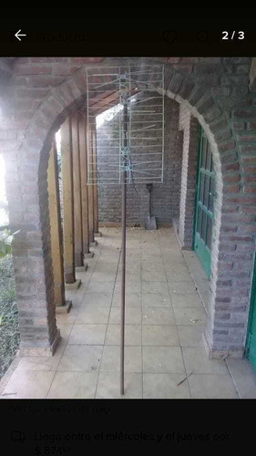 Antena Parrilla Dtv Hd Con Caño Soporte Muy Buena. 1